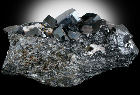 Magnetite (rare cubic crystals) from 2500' level, ZCA #4 Mine, Balmat, St. Lawrence County, New York