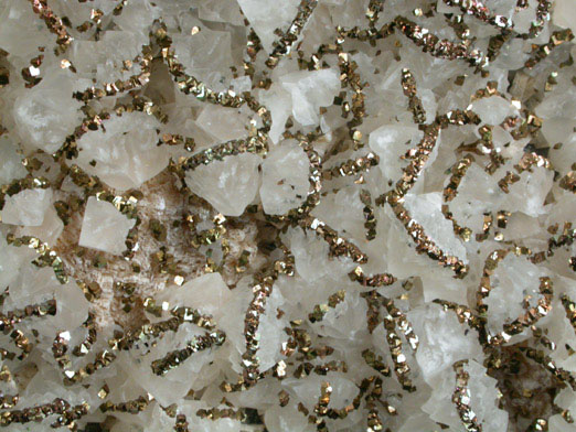 Pyrite, Calcite, Magnetite, Stilbite from Sarbai Mine, Rudnyi, Kazakhstan