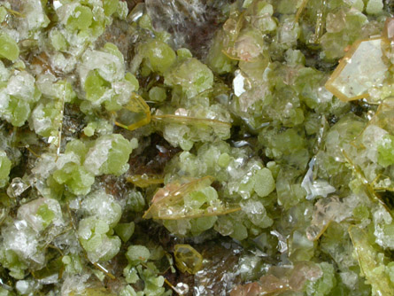 Wulfenite, Mimetite, Calcite from Mina Ojuela, Mapimi, Durango, Mexico