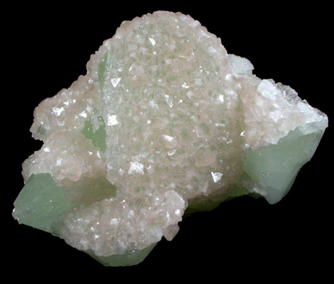 Apophyllite on Datolite from Borosilikatnoye deposit, Dalnegorsk, Primorskiy Kray, Russia