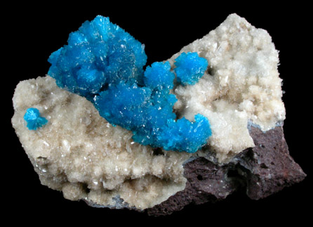 Cavansite on Stilbite from Wagholi Quarry, Maharashtra, India