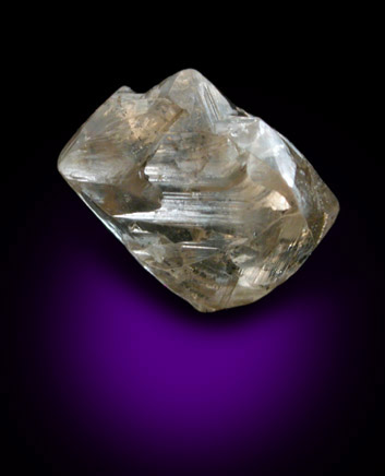 Diamond (0.96 carat intergrown crystals) from Oranjemund District, southern coastal Namib Desert, Namibia