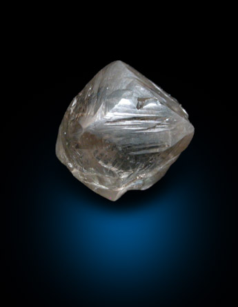 Diamond (0.93 carat trisoctahedral crystal) from Vaal River Mining District, Northern Cape Province, South Africa