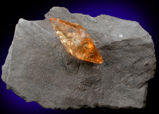 Calcite (twinned crystals) on Limestone from Elmwood Mine, Carthage, Smith County, Tennessee