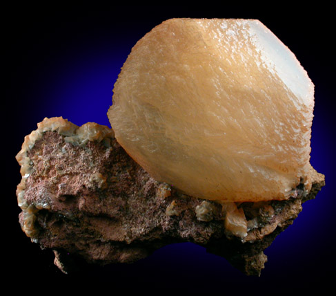 Calcite on Goethite from Ton Mawr Quarry, Pentyrch, Cardiff, South Glamorgan, Wales