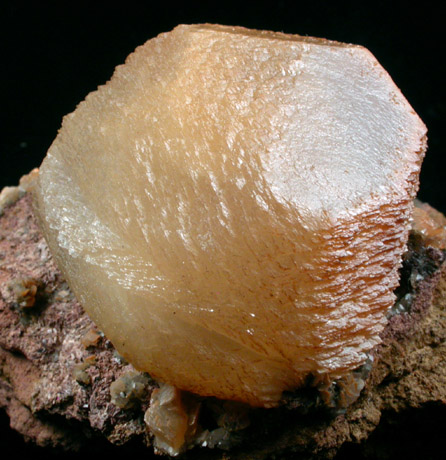 Calcite on Goethite from Ton Mawr Quarry, Pentyrch, Cardiff, South Glamorgan, Wales