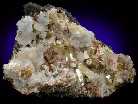 Fluorapatite with Quartz from Cerro de Mercado, Durango, Mexico