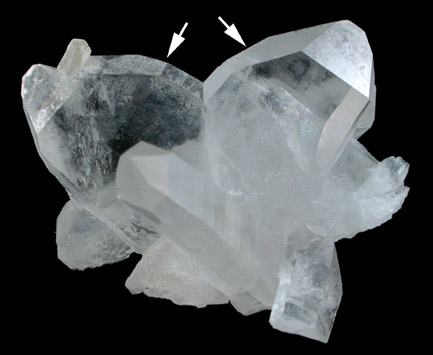 Quartz (Japan Law-twinned) from Flor de Peru II (Rosario Mabel) claim, near Pampa Blanca, Castrovirryna Province, Peru