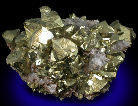 Chalcopyrite with Quartz and Siderite from San Martin Mine, Zacatecas, Mexico