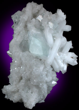 Datolite on Quartz from Dalnegorsk, Primorskiy Kray, Russia