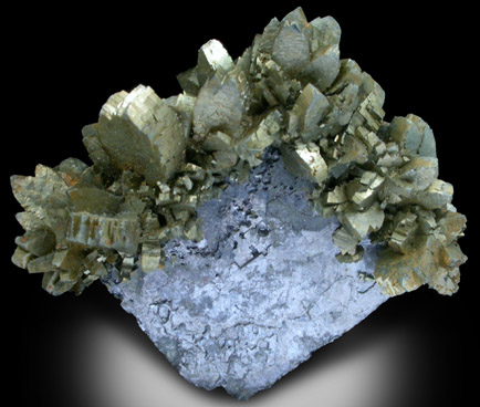 Marcasite on Galena from Mid-Continent Mine, Picher, Ottawa County, Oklahoma