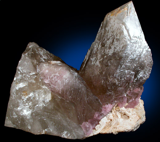 Quartz var. Rose and Smoky Quartz from Sapucaia Mine, Minas Gerais, Brazil