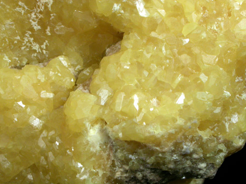 Sulfur with Aragonite from Agrigento District (Girgenti), Sicily, Italy