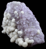 Calcite on Quartz var. Amethyst from Guerrero, Mexico