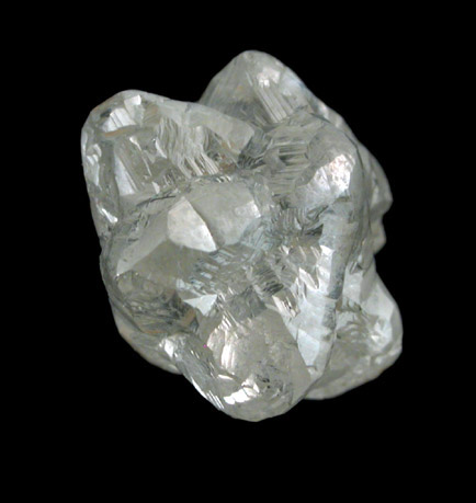 Diamond (4.51 carat star-twin crystal) from Finsch Mine, Free State (formerly Orange Free State), South Africa