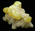 Sulfur with Aragonite from Agrigento District (Girgenti), Sicily, Italy