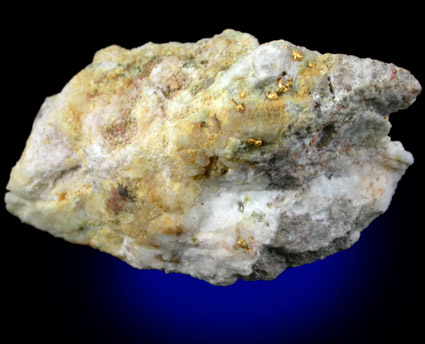 Gold in Quartz from Cripple Creek Mining District, Teller County, Colorado