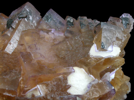 Fluorite with Calcite and Barite from Annabel Lee Mine, Harris Creek District, Hardin County, Illinois