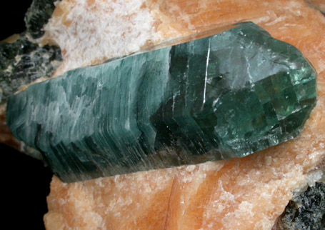 Fluorapatite in Calcite from Slyudyanka, Lake Baikal area, Irkutskaya Oblast', Russia