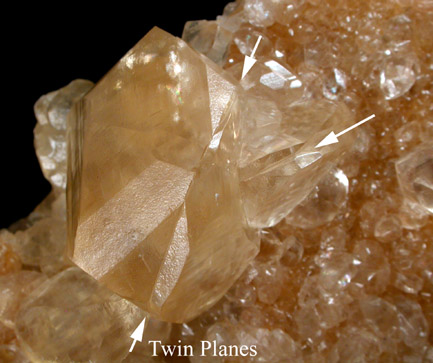 Calcite (twinned crystals) from York Stone Quarry, York County, Pennsylvania