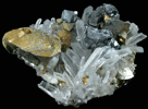 Chalcopyrite, Sphalerite, Quartz from Huaron District, Cerro de Pasco Province, Pasco Department, Peru