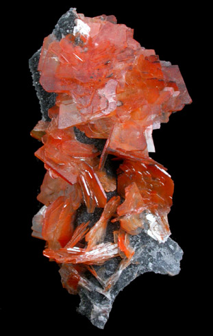 Barite with Realgar inclusions from Baia Sprie (Felsbnya), Level XIV, Maramures, Romania