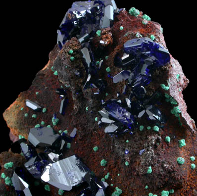 Azurite and Malachite from Cole Shaft, Warren District, Bisbee, Warren District, Cochise County, Arizona