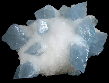 Celestine on Aragonite from Hammam Zriba Mine, Zaghaoun, Tunisia