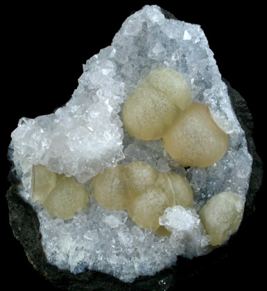 Fluorite on Quartz from Ajanti, Maharashtra, India