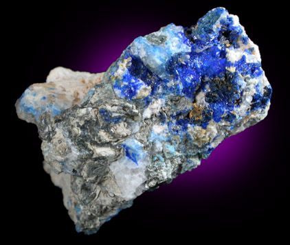 Linarite, Anglesite, Galena from Grand Reef Mine, Aravaipa District, Graham County, Arizona