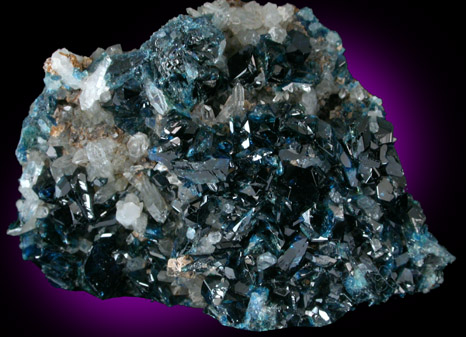 Lazulite with Quartz from Crosscut Creek (Km 32), 70 km northwest of Aklavik, Yukon, Canada