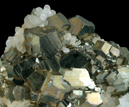 Pyrite on Quartz from Quiruvilca District, Santiago de Chuco Province, La Libertad Department, Peru