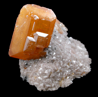 Wulfenite on Dolomite from Tsumeb Mine, Otavi-Bergland District, Oshikoto, Namibia