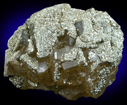 Pyrite on Fluorite from Cucona Mine, Villabona District, Asturias, Spain