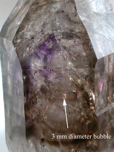 Quartz var. Scepter with fluid inclusion (enhydro) from Tafelkop, Goboboseb Mountains, 27 km west of Brandberg Mountain, Erongo region, Namibia