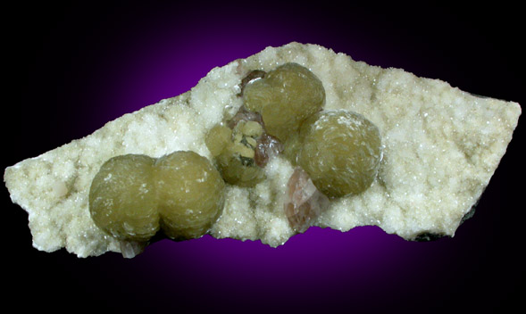 Gyrolite over Calcite from Malad-Kurar Quarry, Bombay, Maharashtra, India