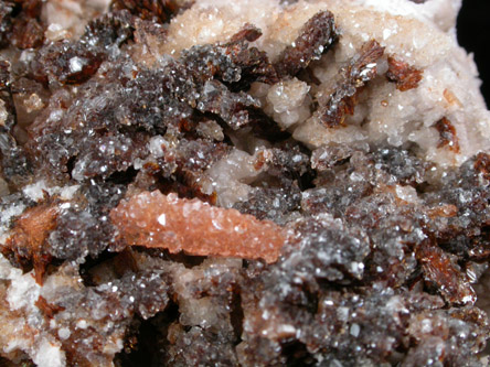 Hubeite, Inesite, Apophyllite, Quartz from Fengjiashan Mine, Daye District, Huangshi, Hubei Province, China (Type Locality for Hubeite)