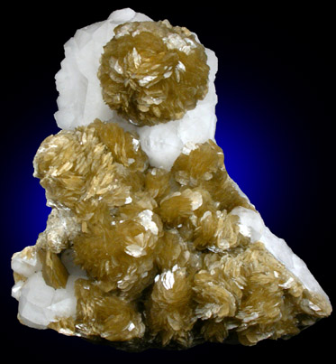 Siderite on Quartz from Le Burg Mine, Alban, Tarn, France