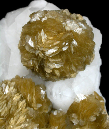 Siderite on Quartz from Le Burg Mine, Alban, Tarn, France