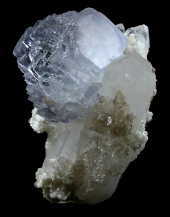 Fluorite on Quartz and Muscovite from Yaogangxian Mine, Nanling Mountains, Hunan Province, China