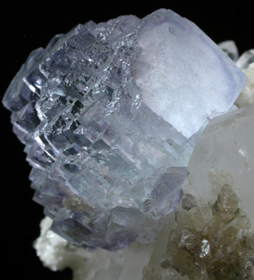 Fluorite on Quartz and Muscovite from Yaogangxian Mine, Nanling Mountains, Hunan Province, China