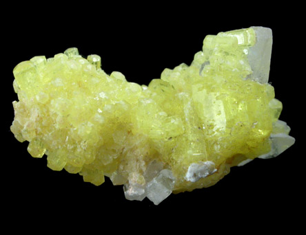 Ettringite on Calcite from N'Chwaning II Mine, Kalahari Manganese Field, Northern Cape Province, South Africa