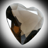 Quartz var. Smoky (40.40 carat heart-shaped gemstone) from Minas Gerais, Brazil
