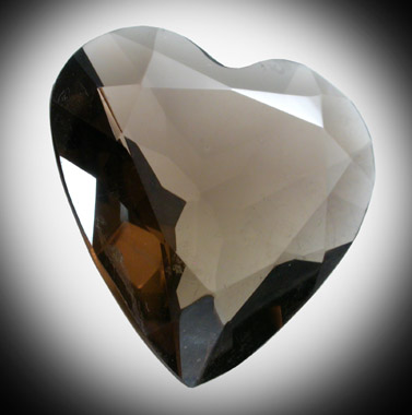Quartz var. Smoky (40.40 carat heart-shaped gemstone) from Minas Gerais, Brazil