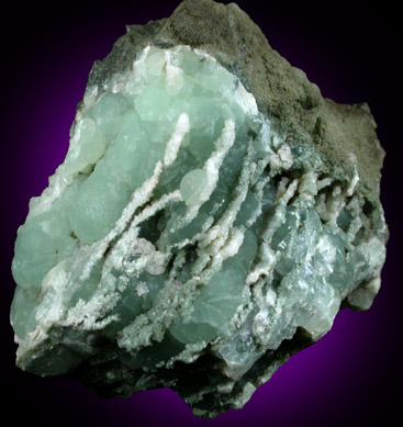 Prehnite with Calcite from O and G Industries Southbury Quarry, Southbury, New Haven County, Connecticut