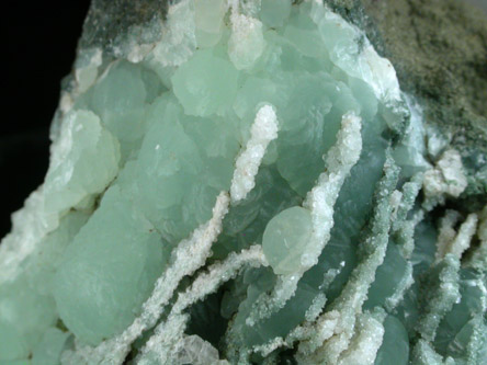 Prehnite with Calcite from O and G Industries Southbury Quarry, Southbury, New Haven County, Connecticut