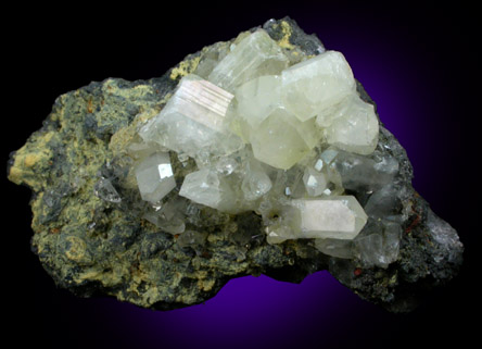 Anglesite on Galena from Touissit Mine, 21 km SSE of Oujda, Jerada Province, Oriental, Morocco