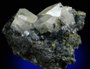 Anglesite on Galena from Touissit Mine, 21 km SSE of Oujda, Jerada Province, Oriental, Morocco