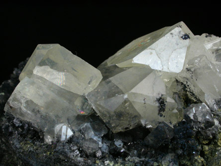 Anglesite on Galena from Touissit Mine, 21 km SSE of Oujda, Jerada Province, Oriental, Morocco