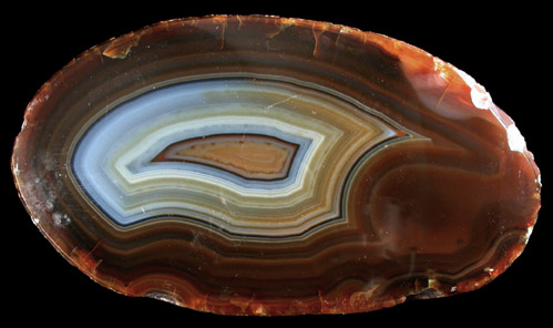 Quartz var. Fortification Agate from Rio Grande do Sul, Brazil